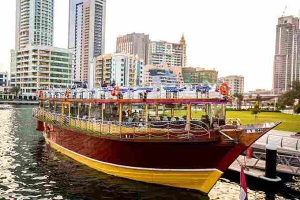 wooden glass cruise dubai marina