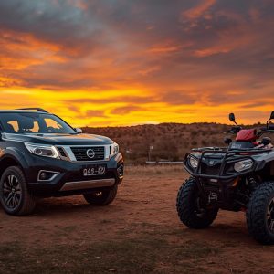 Home desert safari with quad bike